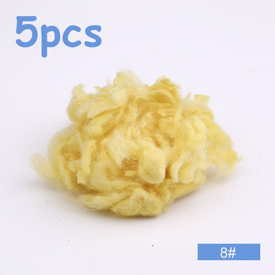 TLKKUE 5 τμχ 10 γρ. Κάθε σγουρή ίνα αλπακά για μάλλινη τσόχα DIY τσόχα βελόνας Roving για κανίς/μπισόν και τσόχα προβάτου για τσόχα