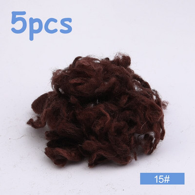 TLKKUE 5 τμχ 10 γρ. Κάθε σγουρή ίνα αλπακά για μάλλινη τσόχα DIY τσόχα βελόνας Roving για κανίς/μπισόν και τσόχα προβάτου για τσόχα