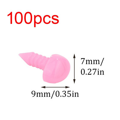 TLKKUE 100/200 τμχ Πλαστικά μάτια ματιών Παιχνίδι Ασφαλείας Μάτια για Γεμιστά Ζώα Κιτ βελόνας με τσόχα μάτια για κατασκευή κούκλων DIY