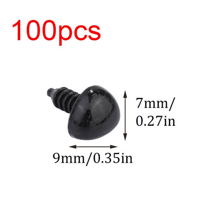 TLKKUE 100/200 τμχ Πλαστικά μάτια ματιών Παιχνίδι Ασφαλείας Μάτια για Γεμιστά Ζώα Κιτ βελόνας με τσόχα μάτια για κατασκευή κούκλων DIY