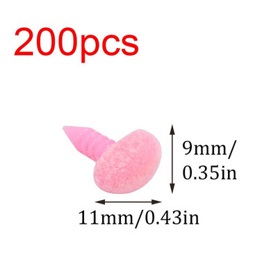 TLKKUE 100/200 τμχ Πλαστικά μάτια ματιών Παιχνίδι Ασφαλείας Μάτια για Γεμιστά Ζώα Κιτ βελόνας με τσόχα μάτια για κατασκευή κούκλων DIY