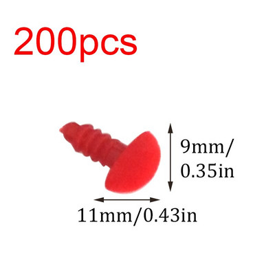 TLKKUE 100/200 τμχ Πλαστικά μάτια ματιών Παιχνίδι Ασφαλείας Μάτια για Γεμιστά Ζώα Κιτ βελόνας με τσόχα μάτια για κατασκευή κούκλων DIY