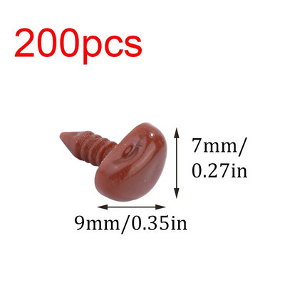 TLKKUE 100/200 τμχ Πλαστικά μάτια ματιών Παιχνίδι Ασφαλείας Μάτια για Γεμιστά Ζώα Κιτ βελόνας με τσόχα μάτια για κατασκευή κούκλων DIY