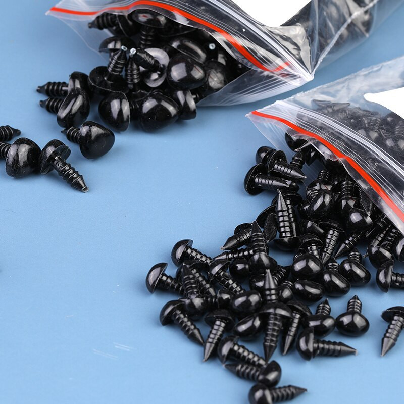 TLKKUE 100/200 τμχ Πλαστικά μάτια ματιών Παιχνίδι Ασφαλείας Μάτια για Γεμιστά Ζώα Κιτ βελόνας με τσόχα μάτια για κατασκευή κούκλων DIY