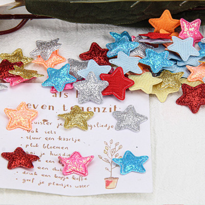 50 τμχ 25mm Felt ύφασμα Glitter Διακοσμητικά αστέρια με ανάγλυφο μπάλωμα Απλικέ Χειροτεχνία Σπίτι Χριστουγεννιάτικα Διακοσμητικά Δέντρα Στολίδια