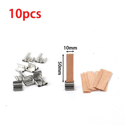 7 τμχ Κυλινδρικά Ξύλινα Φυτίλια Κεριών Σετ Στρογγυλά Σωλήνα Πυρήνες Ξύλου Κεριού με Βάση για Κατασκευή Κεριών Χειροτεχνίας Φιτίλι από παρφίνη σόγιας