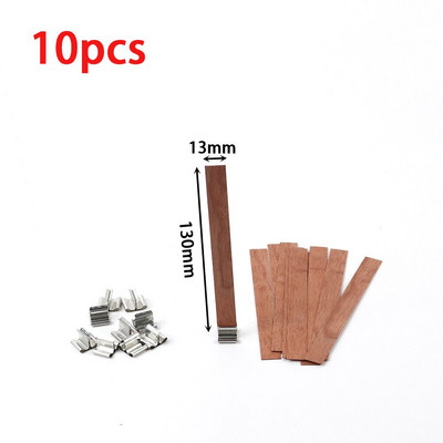 7 τμχ Κυλινδρικά Ξύλινα Φυτίλια Κεριών Σετ Στρογγυλά Σωλήνα Πυρήνες Ξύλου Κεριού με Βάση για Κατασκευή Κεριών Χειροτεχνίας Φιτίλι από παρφίνη σόγιας