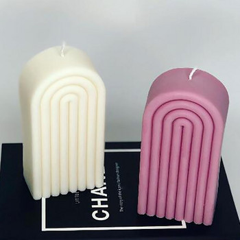 Κερί 14cm Rainbow Arch Καλούπι σιλικόνης DIY Rainbow Bridge Geometry Candle Making Saap Resin Plaster Mold Art Craft Διακόσμηση σπιτιού