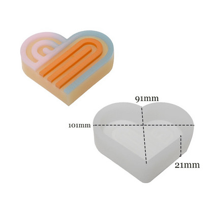 Κερί 14cm Rainbow Arch Καλούπι σιλικόνης DIY Rainbow Bridge Geometry Candle Making Saap Resin Plaster Mold Art Craft Διακόσμηση σπιτιού