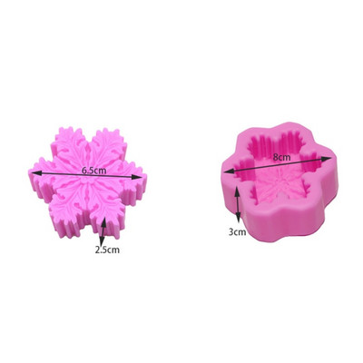 Χριστουγεννιάτικη νιφάδα χιονιού Χειροποίητο σαπούνι εποξειδικό κερί Καλούπι Food Grade Fondant Mousse Φόρμα ψησίματος Εξαγωνικά καλούπια σιλικόνης αρωματοθεραπείας