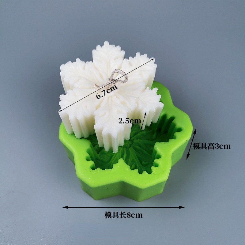 Χριστουγεννιάτικη νιφάδα χιονιού Χειροποίητο σαπούνι εποξειδικό κερί Καλούπι Food Grade Fondant Mousse Φόρμα ψησίματος Εξαγωνικά καλούπια σιλικόνης αρωματοθεραπείας
