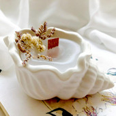 Conch küünlapurgi silikoonvormid isetegemise jaoks käsitsi valmistatud kipstsemendi süstimisvormide jaoks kodukaunistamise käsitöö, lõhnava vahakarbi valmistamine