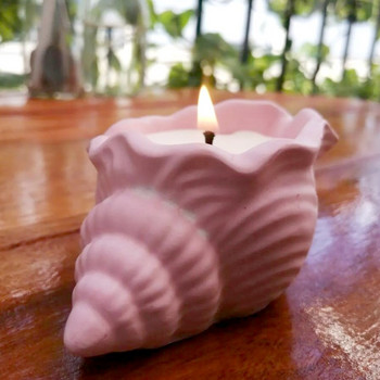 Буркан за свещи от раковина Силиконови форми за Направи си сам Ръчно изработена гипсова циментова инжекционна форма Декорация на дома Занаяти Изработка на ароматна восъчна кутия