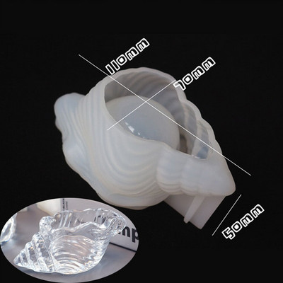 Conch küünlapurgi silikoonvormid isetegemise jaoks käsitsi valmistatud kipstsemendi süstimisvormide jaoks kodukaunistamise käsitöö, lõhnava vahakarbi valmistamine