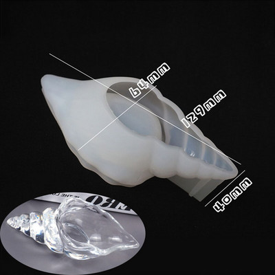 Conch küünlapurgi silikoonvormid isetegemise jaoks käsitsi valmistatud kipstsemendi süstimisvormide jaoks kodukaunistamise käsitöö, lõhnava vahakarbi valmistamine