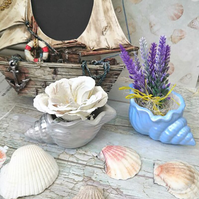 Conch küünlapurgi silikoonvormid isetegemise jaoks käsitsi valmistatud kipstsemendi süstimisvormide jaoks kodukaunistamise käsitöö, lõhnava vahakarbi valmistamine