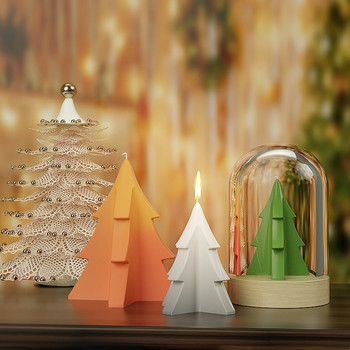Коледна елха Силиконови форми за Направи си сам Ръчно изработена ароматна гипсова ароматна форма за свещи Коледна украса Занаяти за домашен декор