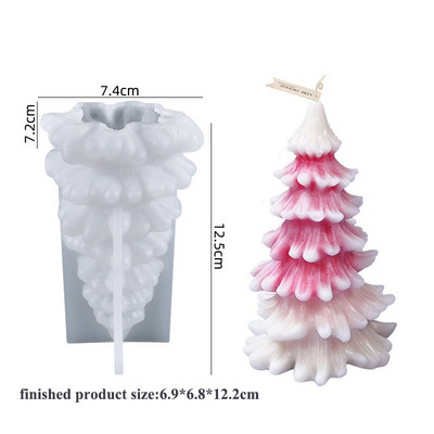 Božićno drvce Silikonski kalupi za DIY ručno rađeni kalup za mirisne svijeće od aroma gipsa Božićni ukrasi Rukotvorine za uređenje doma