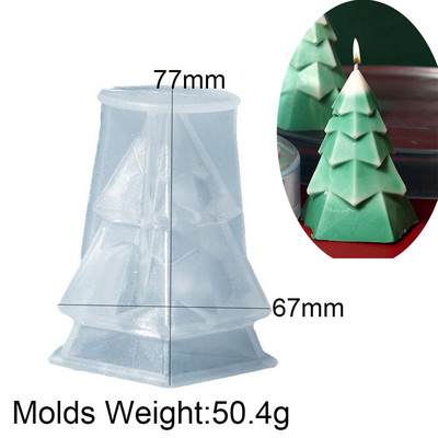 Božićno drvce Silikonski kalupi za DIY ručno rađeni kalup za mirisne svijeće od aroma gipsa Božićni ukrasi Rukotvorine za uređenje doma