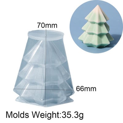 Božićno drvce Silikonski kalupi za DIY ručno rađeni kalup za mirisne svijeće od aroma gipsa Božićni ukrasi Rukotvorine za uređenje doma