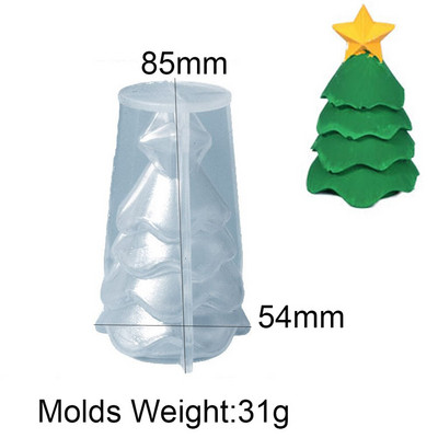 Božićno drvce Silikonski kalupi za DIY ručno rađeni kalup za mirisne svijeće od aroma gipsa Božićni ukrasi Rukotvorine za uređenje doma