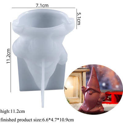 Božićno drvce Silikonski kalupi za DIY ručno rađeni kalup za mirisne svijeće od aroma gipsa Božićni ukrasi Rukotvorine za uređenje doma