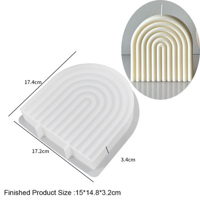 Αρωματικό κερί σε σχήμα U σε σχήμα U Μοντέλα σιλικόνης με αρωματικό κερί Άρωμα DIY Κεριά Γέφυρα ουράνιου τόξου Προμήθειες Κατασκευής Χειροτεχνίας διακόσμησης σπιτιού