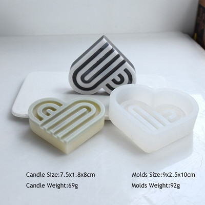 Αρωματικό κερί σε σχήμα U σε σχήμα U Μοντέλα σιλικόνης με αρωματικό κερί Άρωμα DIY Κεριά Γέφυρα ουράνιου τόξου Προμήθειες Κατασκευής Χειροτεχνίας διακόσμησης σπιτιού
