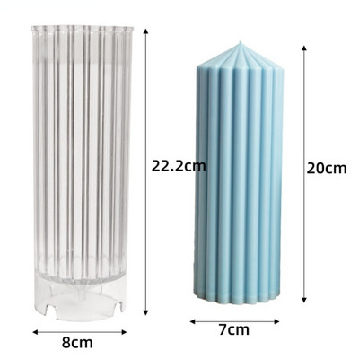 Εύκολη φόρμα ακρυλικών κεριών Μεγάλη ριγέ κολωνική κωνική φόρμα κυλίνδρου Διακόσμηση σπιτιού Στολίδια παρεκκλησιών γάμου DIY Δώρα