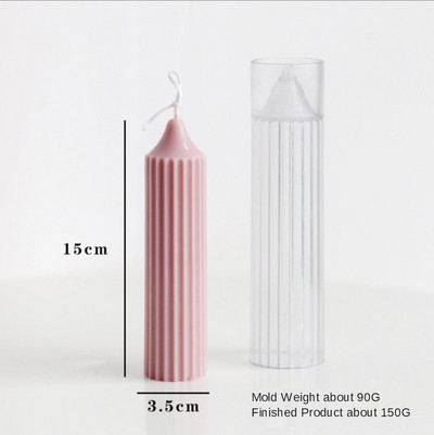 Εύκολη φόρμα ακρυλικών κεριών Μεγάλη ριγέ κολωνική κωνική φόρμα κυλίνδρου Διακόσμηση σπιτιού Στολίδια παρεκκλησιών γάμου DIY Δώρα