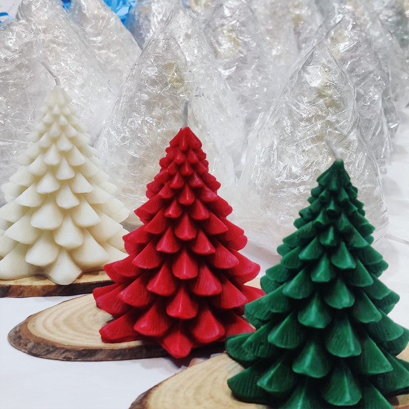 Jõululõhnaline silikoonküünlavorm DIY jõulupuu krohvivaigust käsitöö vormi valmistamine käsitsi valmistatud seep šokolaadivormi tarvikud