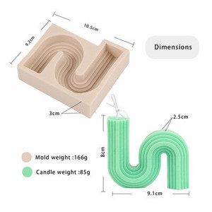 Σπειροειδής Μακρύς Πόλος Κερί Σιλικόνης για DIY Γεωμετρία Στρογγυλό Κερί Κατασκευή Ρητίνης Καλούπι Σαπουνιού Χειροποίητο Δώρο Διακόσμηση σπιτιού