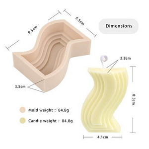 Σπειροειδής Μακρύς Πόλος Κερί Σιλικόνης για DIY Γεωμετρία Στρογγυλό Κερί Κατασκευή Ρητίνης Καλούπι Σαπουνιού Χειροποίητο Δώρο Διακόσμηση σπιτιού