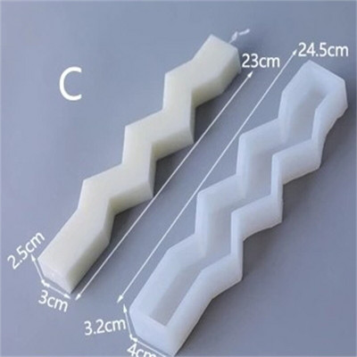 Σπειροειδής Μακρύς Πόλος Κερί Σιλικόνης για DIY Γεωμετρία Στρογγυλό Κερί Κατασκευή Ρητίνης Καλούπι Σαπουνιού Χειροποίητο Δώρο Διακόσμηση σπιτιού