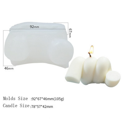 Σπειροειδής Μακρύς Πόλος Κερί Σιλικόνης για DIY Γεωμετρία Στρογγυλό Κερί Κατασκευή Ρητίνης Καλούπι Σαπουνιού Χειροποίητο Δώρο Διακόσμηση σπιτιού