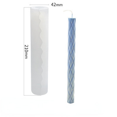 Romantiška spiralinė ilgo stulpelio silikoninė žvakių forma „pasidaryk pats“ geometrinė apvali žvakė, gaminanti dervos muilo formą Rankų darbo dovanų namų dekoras