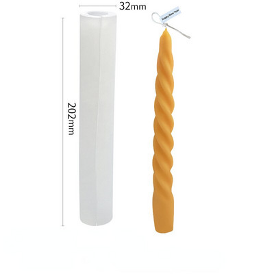 Romantiška spiralinė ilgo stulpelio silikoninė žvakių forma „pasidaryk pats“ geometrinė apvali žvakė, gaminanti dervos muilo formą Rankų darbo dovanų namų dekoras