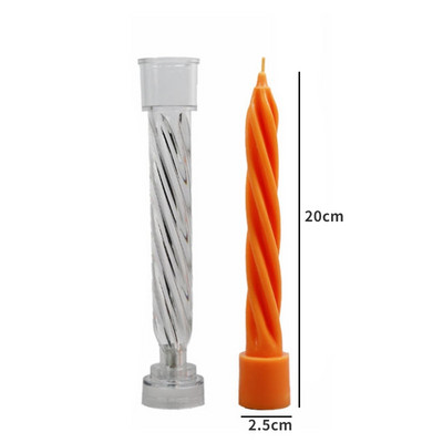 Romantiška spiralinė ilgo stulpelio silikoninė žvakių forma „pasidaryk pats“ geometrinė apvali žvakė, gaminanti dervos muilo formą Rankų darbo dovanų namų dekoras