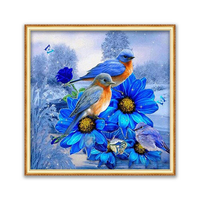 Meian Flower Bird DIY 11/14CT Βαμβακερό νήμα τυπωμένο καμβά Κιτ κεντήματος με σταυροβελονιά Διακόσμηση σπιτιού Τοπίο δώρο ζώων