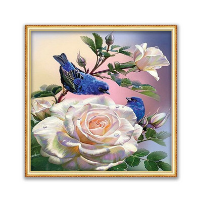 Meian Flower Bird DIY 11/14CT Βαμβακερό νήμα τυπωμένο καμβά Κιτ κεντήματος με σταυροβελονιά Διακόσμηση σπιτιού Τοπίο δώρο ζώων