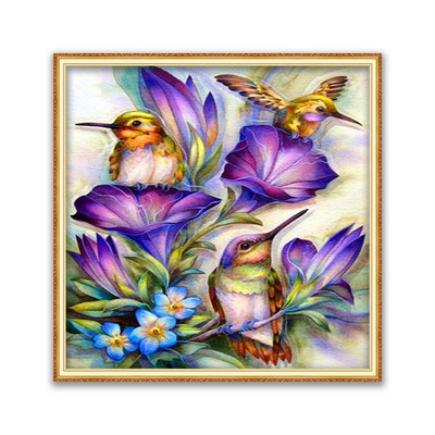 Meian Flower Bird DIY 11/14CT Βαμβακερό νήμα τυπωμένο καμβά Κιτ κεντήματος με σταυροβελονιά Διακόσμηση σπιτιού Τοπίο δώρο ζώων