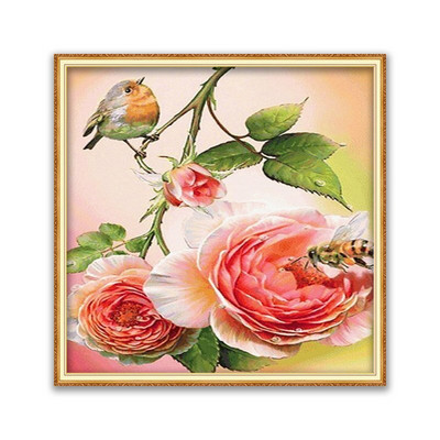 Meian Flower Bird DIY 11/14CT Βαμβακερό νήμα τυπωμένο καμβά Κιτ κεντήματος με σταυροβελονιά Διακόσμηση σπιτιού Τοπίο δώρο ζώων