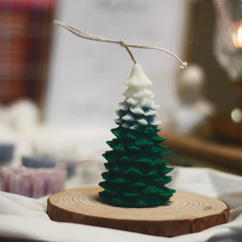 3D Κερί Χριστουγεννιάτικο Δέντρο Κερί Φόρμα σιλικόνης Χριστουγεννιάτικο δώρο για φίλους Επιδόρπιο ζελέ παγωτό Αρωματοθεραπεία Καλούπια κεριών