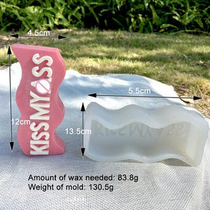 3D Letters Waves Καλούπι κεριού πυριτίου DIY Γεωμετρικό αρωματικό κερί κατασκευής ρητίνης Κερί κατασκευής δώρων Προμήθειες χειροτεχνίας Διακόσμηση σπιτιού