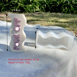 3D Letters Waves Καλούπι κεριού πυριτίου DIY Γεωμετρικό αρωματικό κερί κατασκευής ρητίνης Κερί κατασκευής δώρων Προμήθειες χειροτεχνίας Διακόσμηση σπιτιού