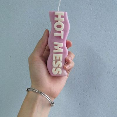 3D Letters Waves Καλούπι κεριού πυριτίου DIY Γεωμετρικό αρωματικό κερί κατασκευής ρητίνης Κερί κατασκευής δώρων Προμήθειες χειροτεχνίας Διακόσμηση σπιτιού