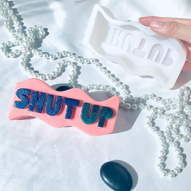 3D Letters Waves Καλούπι κεριού πυριτίου DIY Γεωμετρικό αρωματικό κερί κατασκευής ρητίνης Κερί κατασκευής δώρων Προμήθειες χειροτεχνίας Διακόσμηση σπιτιού