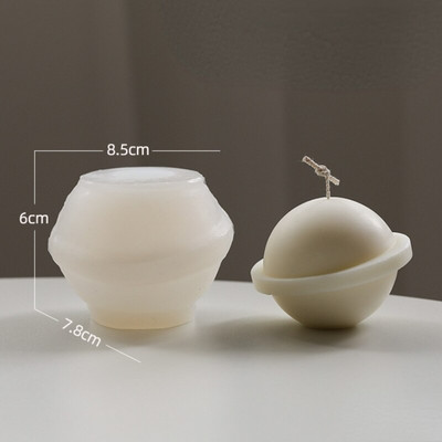 Kūrybinė rutulinė žvakė, silikoninė forma, pasidaryk „pasidaryk pats“ paprastos geometrijos aromatinio gipso muilo žvakių kūrimas dovanos amatų namų dekoro reikmenys