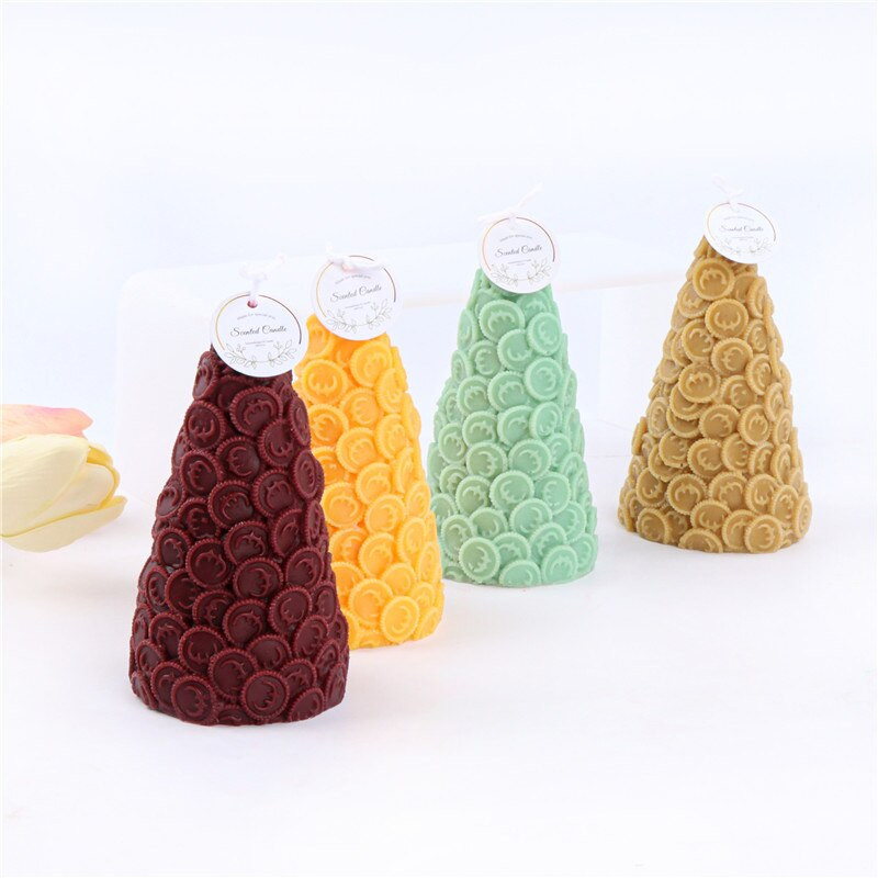 Põhjamaade kuldmünt USD jõulupuu silikoonküünla vorm euro rahapuu aroomivaigu seep šokolaadikoogi vorm kodukaunistusega kingitused