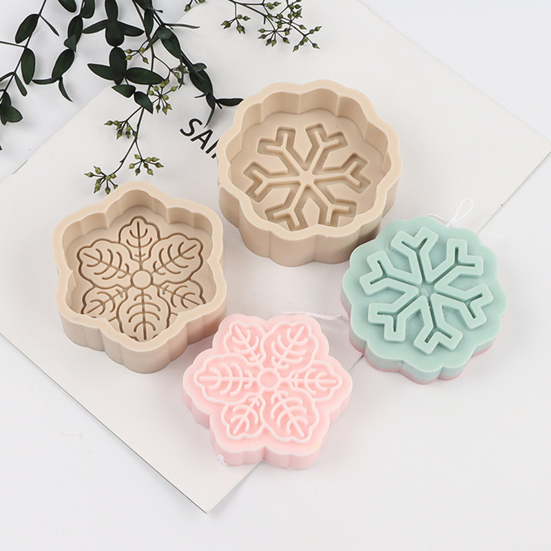 Νέο μεγάλο χριστουγεννιάτικο καλούπι κερί για νιφάδες χιονιού Pentagram Snowflake Flower Σαπούνι Ice Cube Resin Εποξειδική φόρμα ψησίματος Χριστουγεννιάτικη διακόσμηση Δώρα